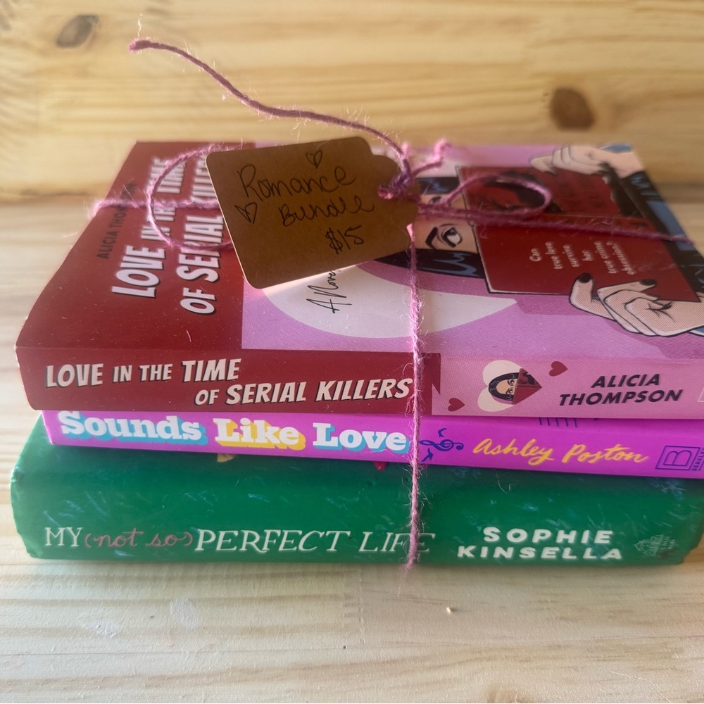 Romance Book Bundle with Pink and Green Covers
